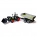 Tracteur claas avec fourche et remorque  multicolore Bruder    401768